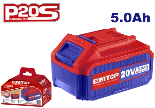 1 x Acumulator 5.0AH litiu-ion, universal compatibila cu produsele P20S - EBPK2003, EMTOP