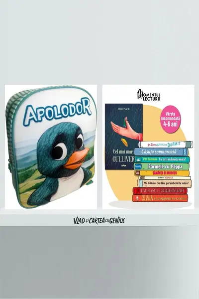 10 cărți ilustrate pentru 4-6 ani (Gulliver) +rucsac Apolodor