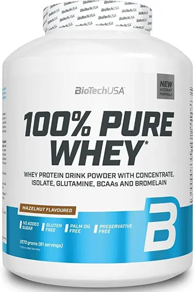 100% Pure Whey, alune de pădure, 2270 g, BioTech USA