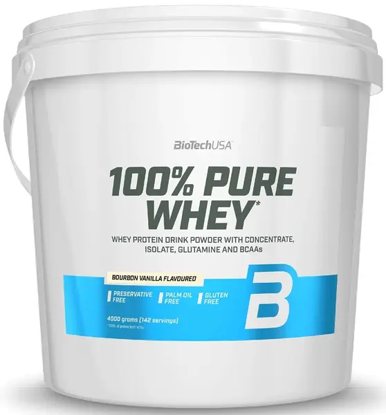 100% Pure Whey, vanilie bourbon, 4000 g, BioTech USA