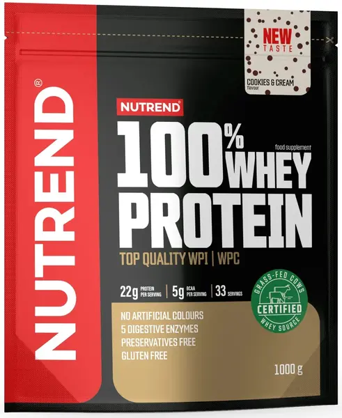 100% Whey Protein, fursecuri cu cremă, 1000 g, Nutrend