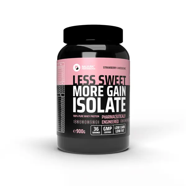 100% Whey Protein Isolate cu arome, 900g - Cheesecake căpșuni