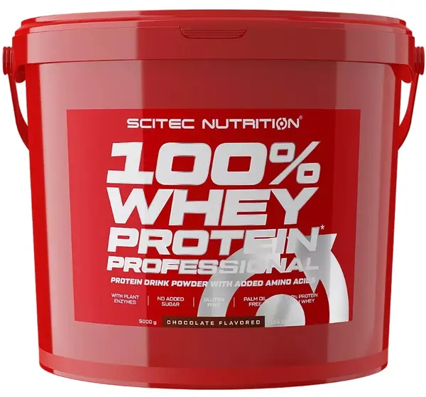 100% Whey Protein Professional, ciocolată și alune, 5000 g, Scitec Nutrition