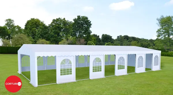 10X26m Cort Evenimente PROFESSIONAL XXL, PVC alb - Default Title