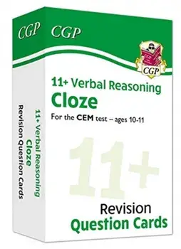 11+ CEM Revision Question Cards: Verbal Reasoning Cloze - Ages 10-11, Hardback/CGP Books