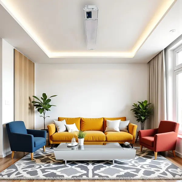 1800W si 900W ElectricSun alb, panou radiant de tavan sau perete, incalzitor electric cu termostat cu Wi-Fi si APP internet TUYA, 120x15 cm