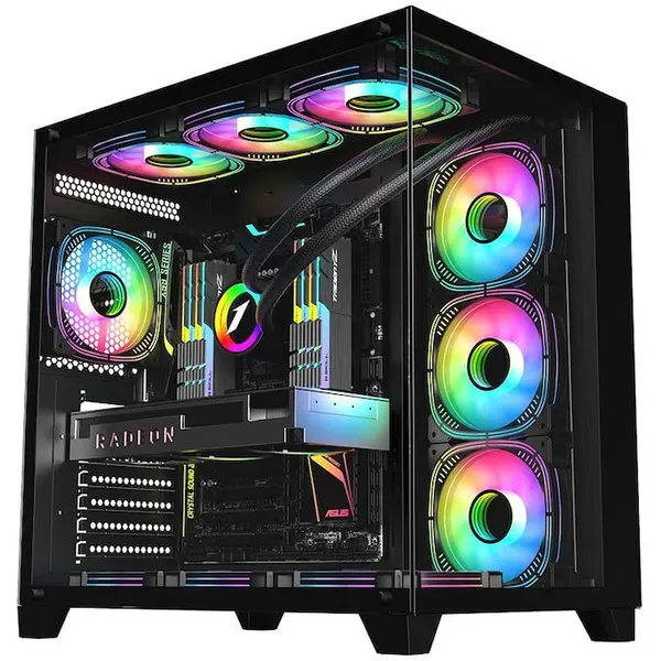 1st PLAYER Carcasa 1STPLAYER Gaming MV8 TP, Negru