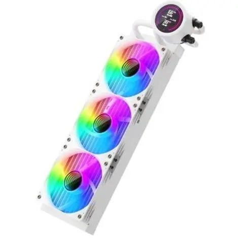 1st PLAYER Cooler CPU 1st PLAYER Thunderstorm TS4 360, iluminare aRGB, 3 x 120mm, Alb