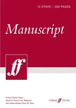 200-page A4 Manuscript Pad, 12-stave, Paperback/***