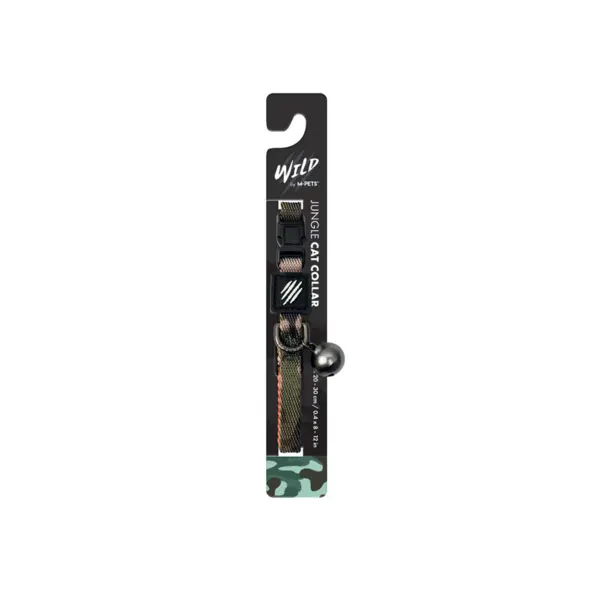 20802099 WILD Jungle Cat Collar – zgardă pisici ajustabilă, cu clopoțel (breakaway)