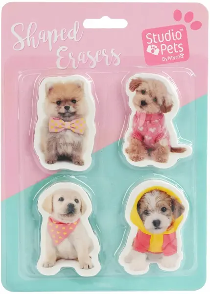 2D Studio Pets Erasers - Cățeluși