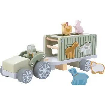 2Kids Toys Wooden Car with Animals set de jucării din lemn