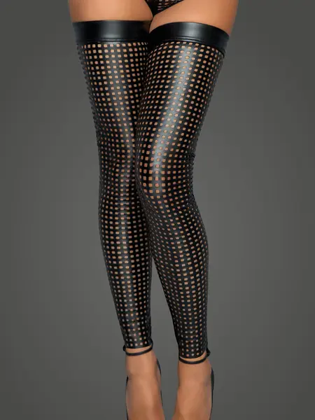 2XL - Dresuri din material stil latex F236 Negru