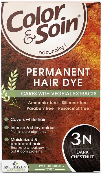 3 Chenes Color & Soin Vopsea de păr, 3N Culoare maro închis