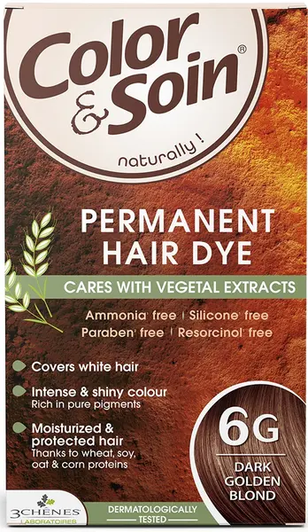3 Chenes Color & Soin Vopsea de păr, 6G Culoare blond auriu închis