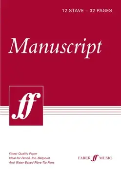 32-page A4 Manuscript Book, 12-stave, Paperback/Faber Music
