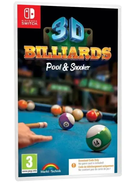 3d Billiards Pool And Snooker (code In A Box) Nintendo Switch