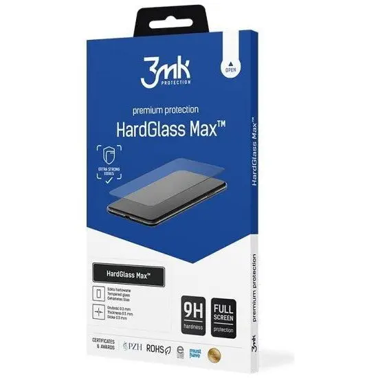 3MK Folie Protectie Ecran 3MK HardGlass Max Lite pentru iPhone 13/13 Pro, Sticla securizata, Full Face, Full Glue, Negru