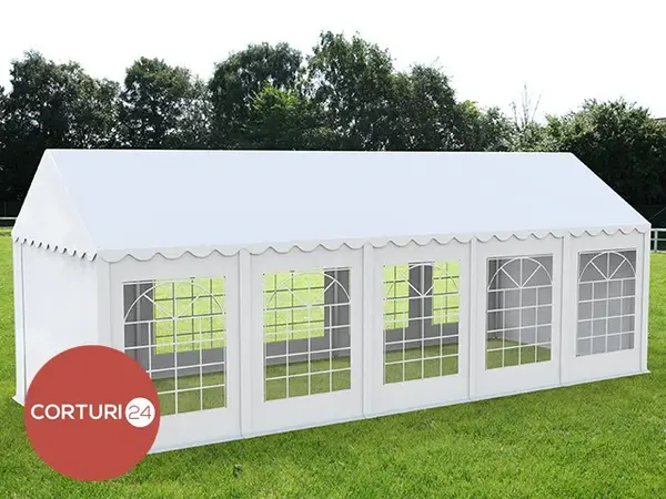 3x10 m Cort Evenimente ECONOMY, PVC alb - Default Title