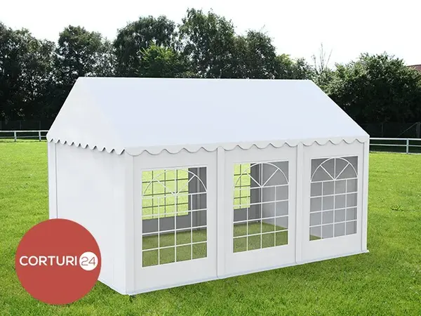 3x6 m Cort Evenimente ECONOMY, PVC alb - Default Title