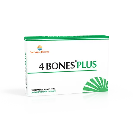 4 Bones Plus, 30 comprimate, Sun Wave Pharma