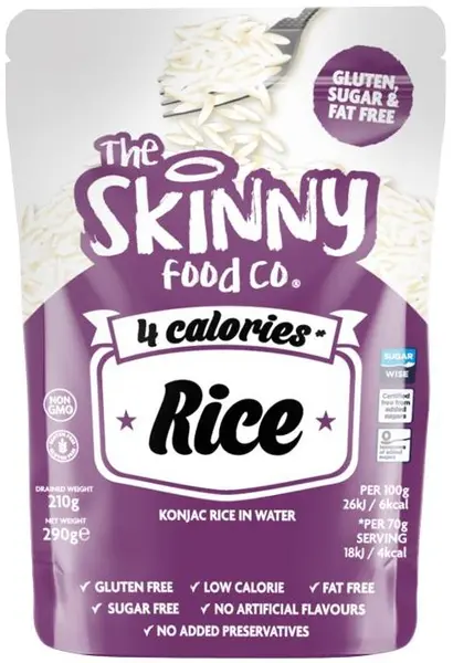 4 Calories Konjac Skinny Rice, 290 g, Skinny Food Co