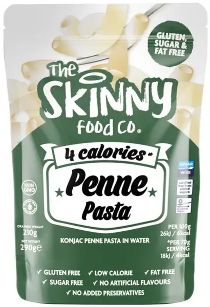 4 Calories Skinny Penne Pasta, 210 g, Skinny Food Co