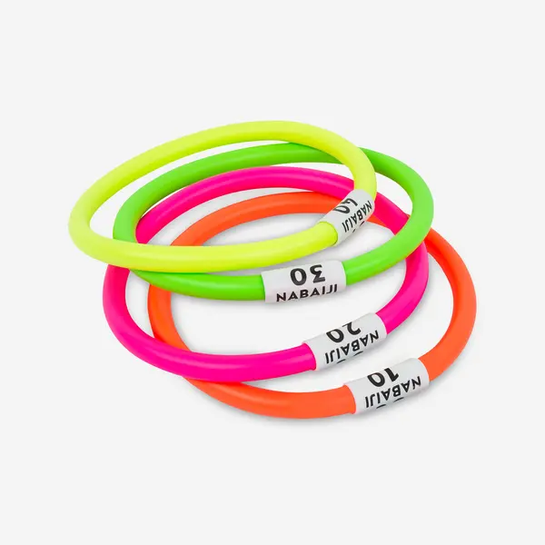 4 inele lestate acvatice multicolore