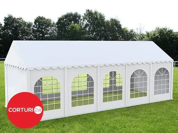 4X12 m Cort Evenimente PROFESSIONAL XXL, PVC alb - Default Title