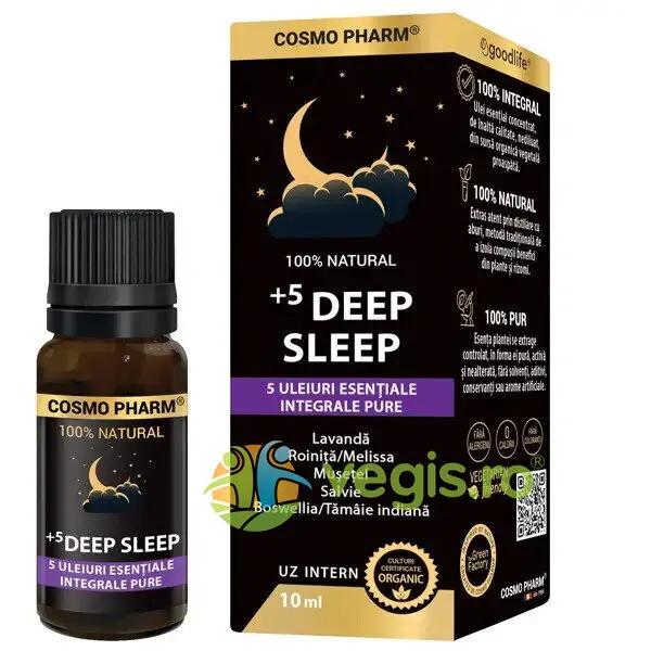 +5 Deep Sleep (5 Uleiuri Esentiale Integrale Pure) 10ml