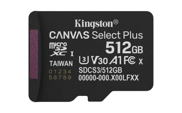 512GB micSDXC Canvas Select Plus Gen3 15 512GB micSDXC Canvas Select Plus Gen3 15