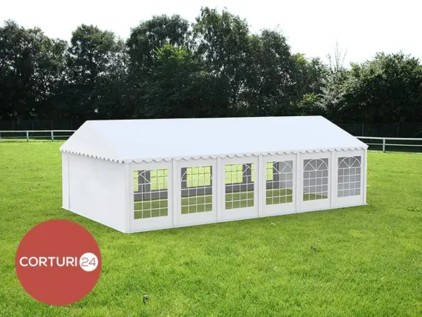 5x10 m Cort Evenimente ECONOMY, PVC alb - Default Title