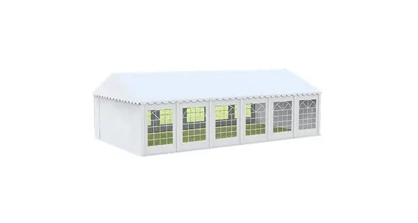 5x12M Cort evenimente economy,PVC alb