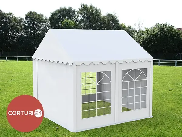 5x5 m Cort Evenimente ECONOMY, PVC alb - Default Title