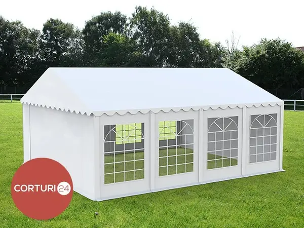 5x8 m Cort Evenimente ECONOMY, PVC alb - Default Title