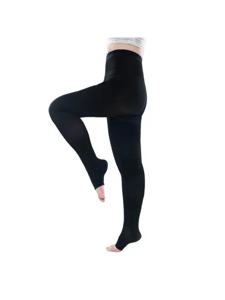 5XL - Ciorapi Compresivi Medicali Soxly Clasa I (15-21 mmHg) - Tip Pantalon - Negru - Vârf Deschis Ciorapi Compresivi Medicali Soxly Tip Pantalon Clasa I...