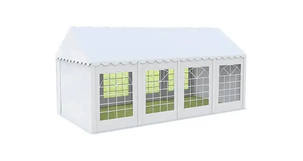 6x8 M Cort evenimente economy,PVC alb