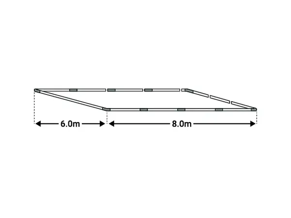 6x8m Cadru baza cort ECONOMY - Default Title