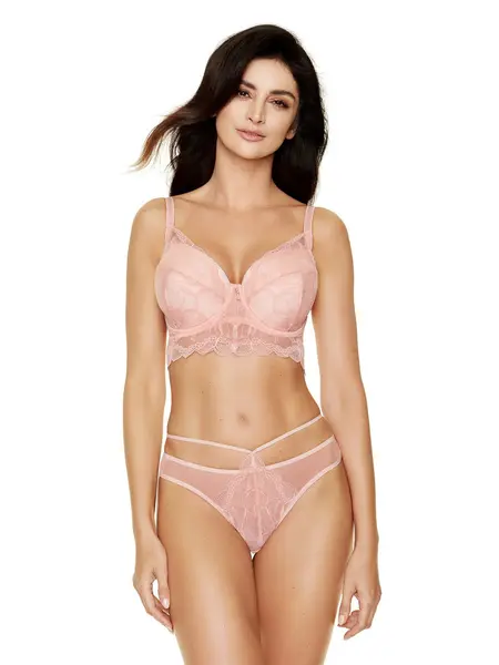 75B - Sutien buretat cu sarme de sustinere Charlize-B4 Roz