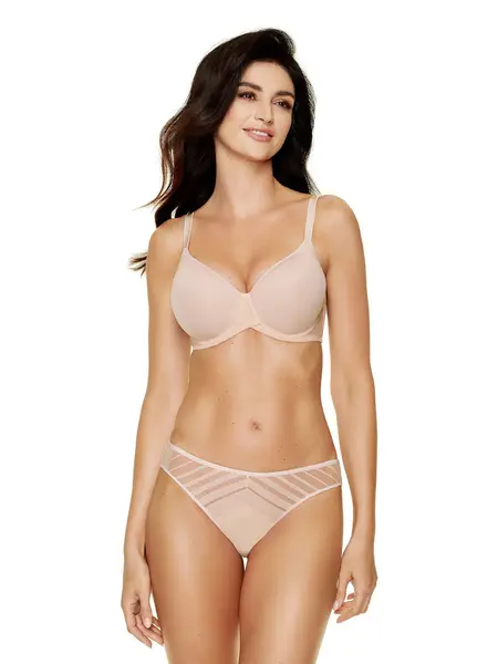 75D - Sutien buretat cu sarme de sustinere Luna-B5 Bej