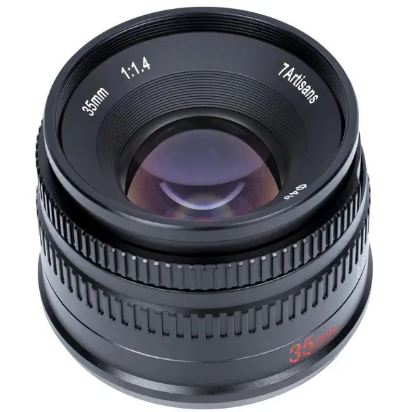 7Artisans Obiectiv Manual 7Artisans 35mm F1.4 APS-C, Sony E, NEX, Negru