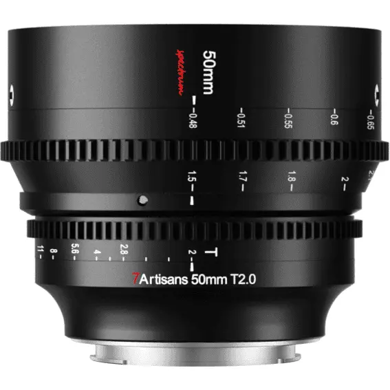 7Artisans Obiectiv manual 7Artisans, 50mm, T2.0 FF, pentru Canon EOS R-Mount, Negru