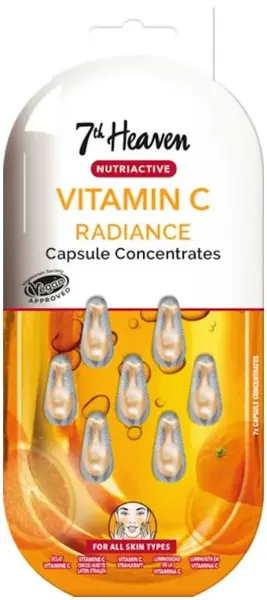 7th Heaven Capsule concentrate de iluminare Nutriactive Vitamin C, 7 buc