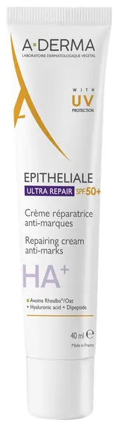 A-Derma Epitheliale A.H. Cremă reparatoare împotriva petelor, SPF50+, 40 ml