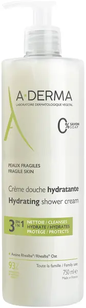 A-Derma Essentiel Care Gel de duș hidratant și protector, 750 ml