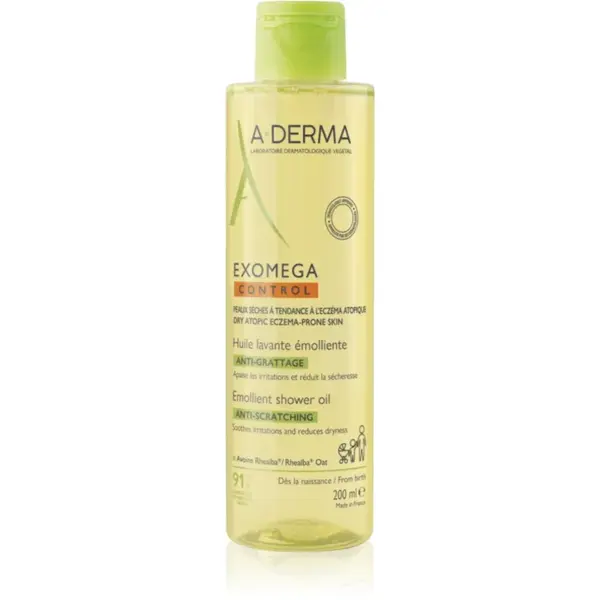 A-Derma Exomega Control Emollient Shower Oil ulei de duș emolient pentru piele uscata spre atopica 200 ml