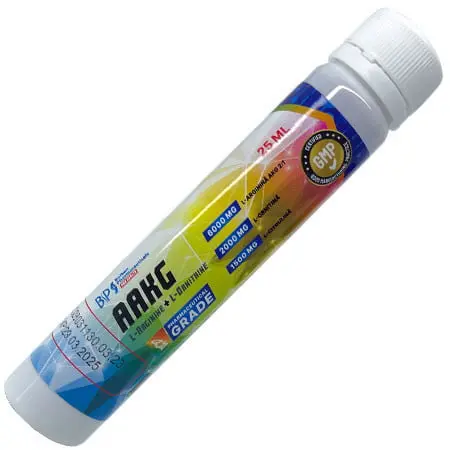 AAKG Shot 9500mg, Pre-Workout cu Arginină și Citrulină, 20 fiole x 25ml, Aromă Fructe - Shot