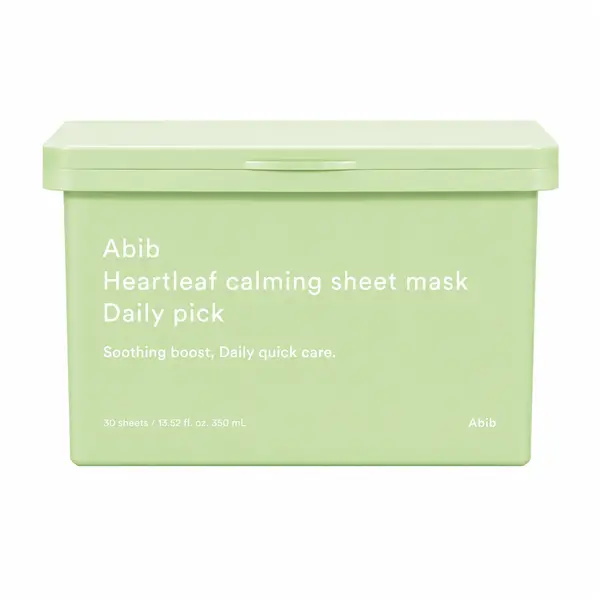 Abib – Heartleaf Calming Sheet Mask Daily Pick, 30 sheets