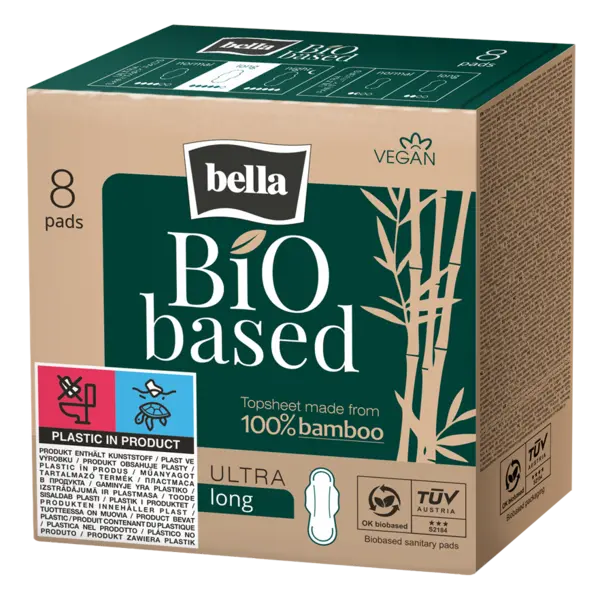 Absorbante Bio Based Long, 8 bucati, Bella