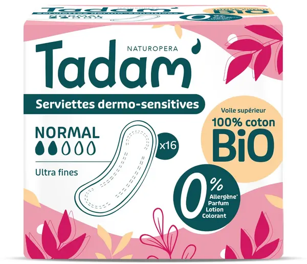 Absorbante BIO hipoalergenice Ultra Normal, 16 bucati, Tadam
